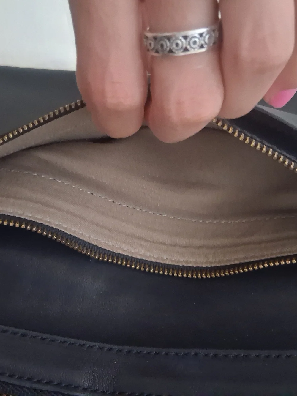 Ann Taylor Black Wristlet Clutch with Gold Chain
